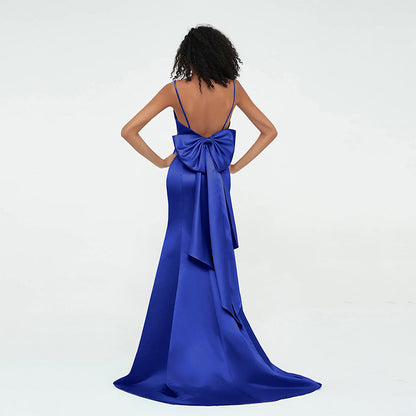 Sharp tailored evening gown