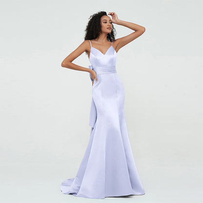 Sharp tailored evening gown