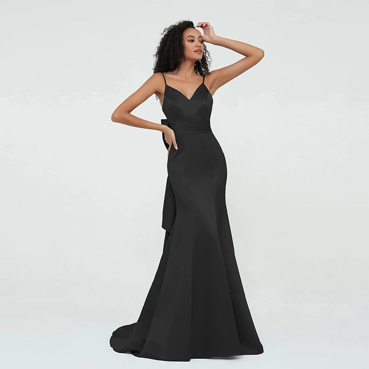 Sharp tailored evening gown