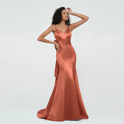 Sharp tailored evening gown