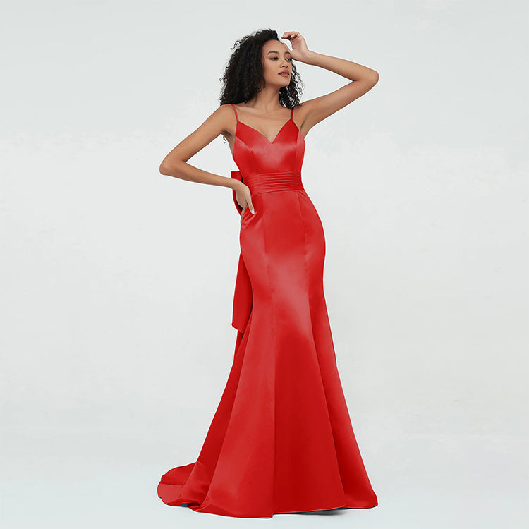 Sharp tailored evening gown