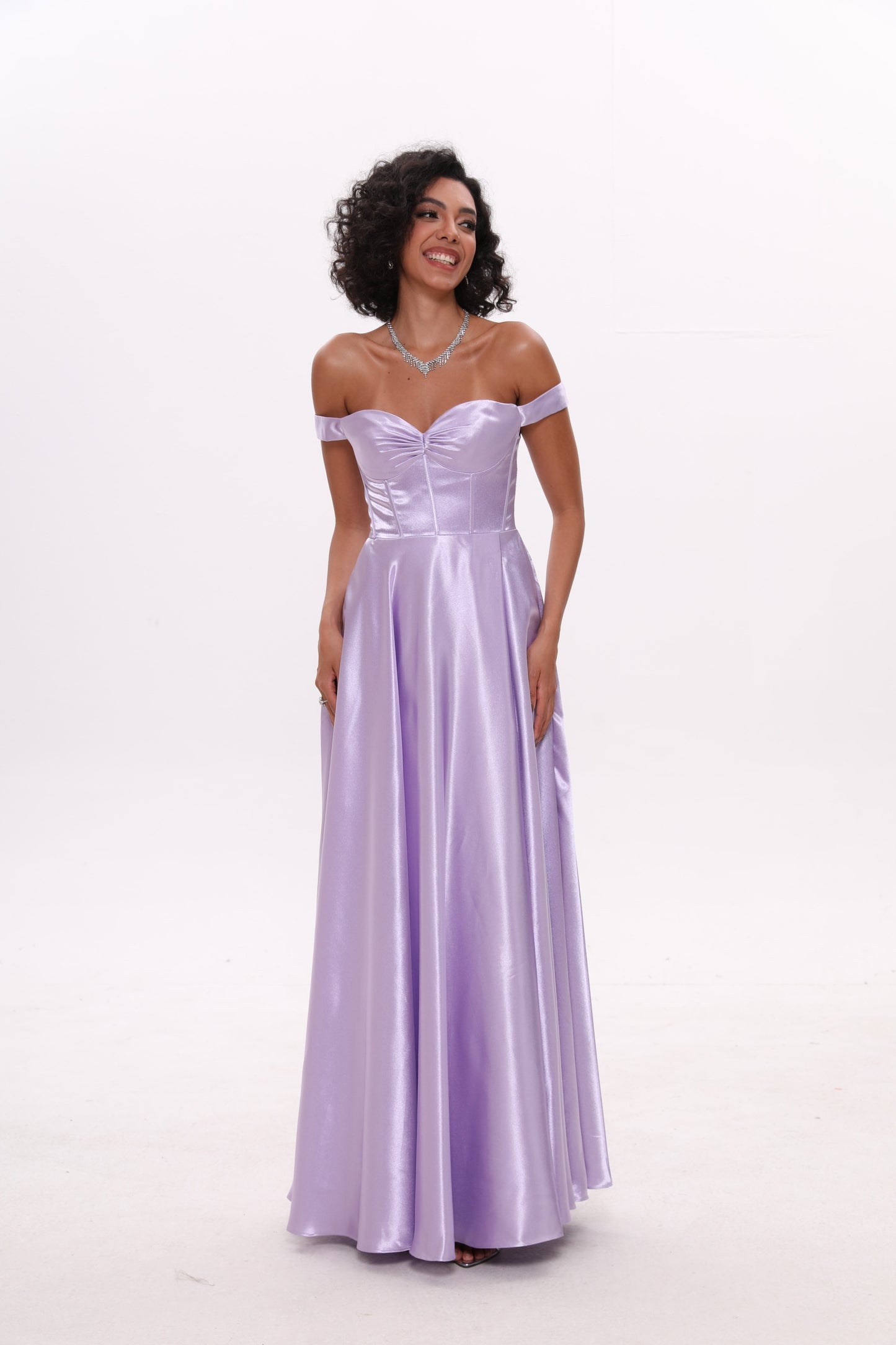 A Line Off Shoulder Evening Party Dress Bridesmaid Dress