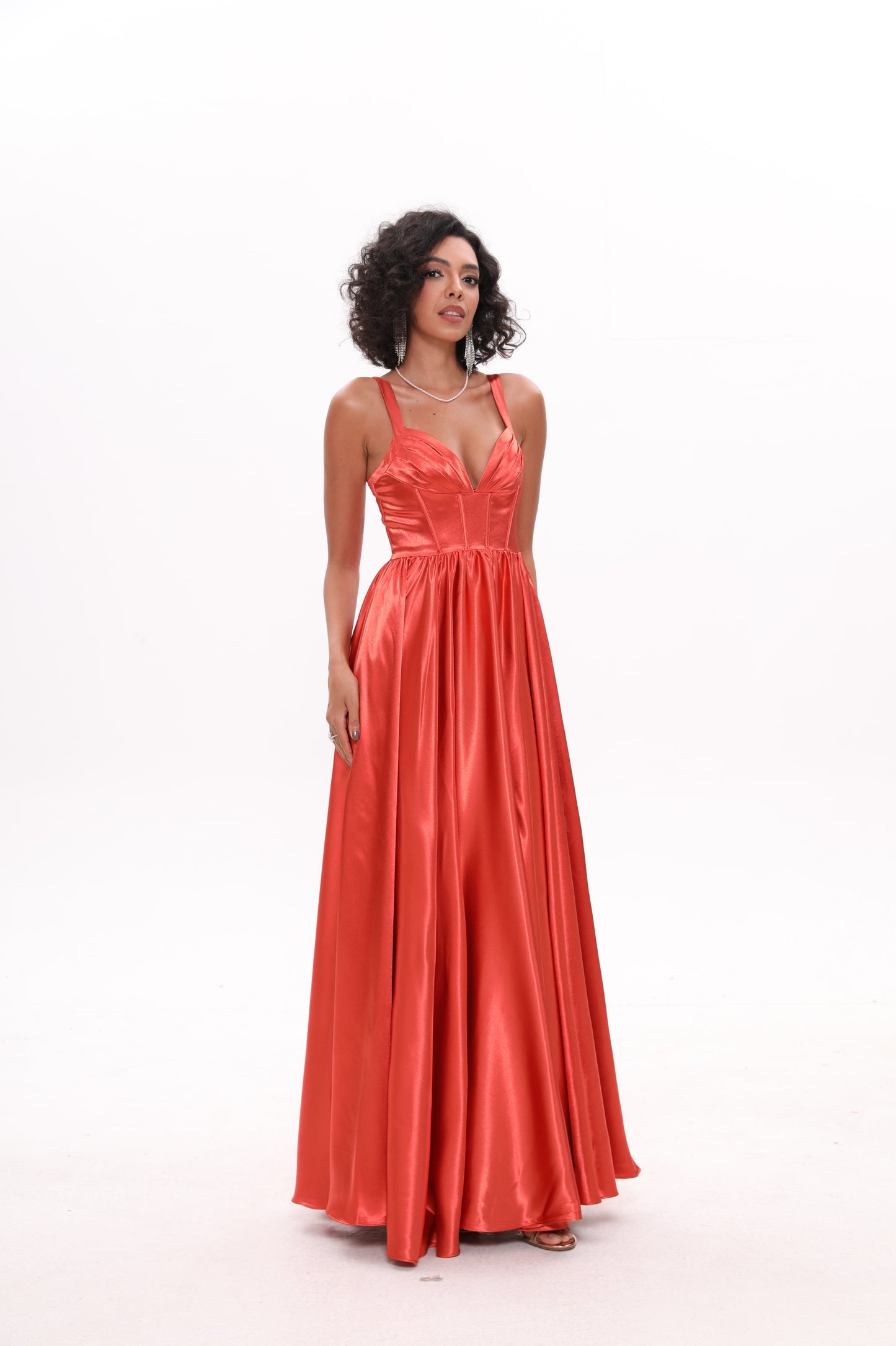 Spaghetti Straps A line Formal Dress Ball Gown